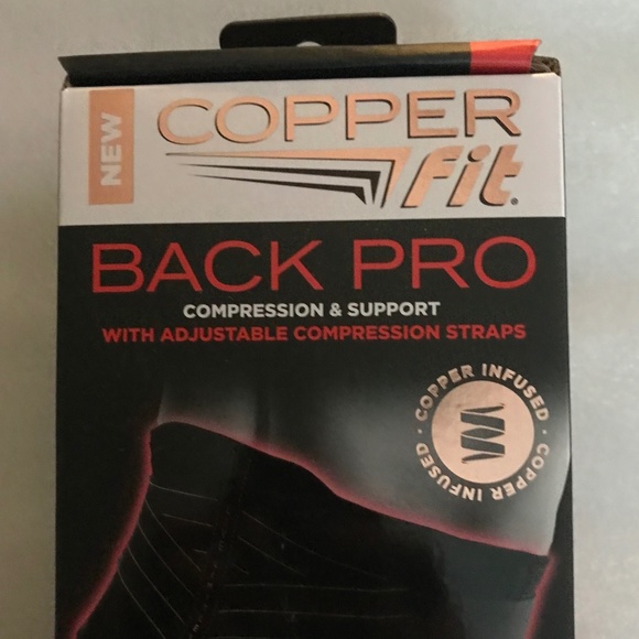 Copper Fit Back Pro Copper Infused Unisex Size S/M 28”-39” Back Belt - Picture 2 of 14